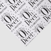 Mousseline Papier de papier de Noël cerf de Noël drôle d'illu (Détail)
