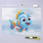 Mousseline Papier de papier de poisson bleu (Artisanat)