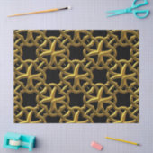 Mousseline papier de papier de tissu de ligree doré (Artisanat)