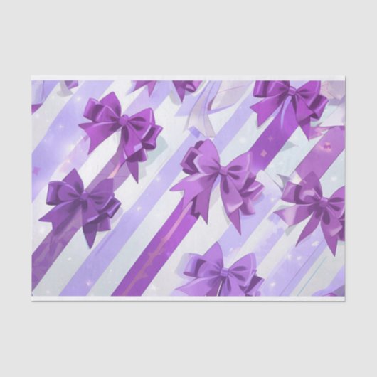 Mousseline Papier de papier de tissu pourpre bow 2 (Recto)