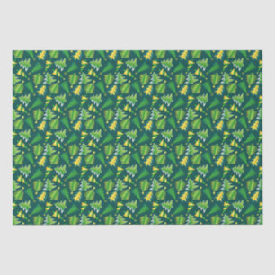 Mousseline Papier de papier de tissu vert et or