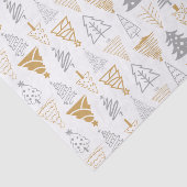 Mousseline Papier de papier de tissus Argent et Arbre de Noël (Détail)