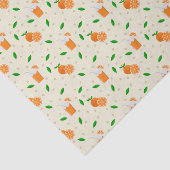 Mousseline Papier de papier de tissus orangé à thème (Détail)