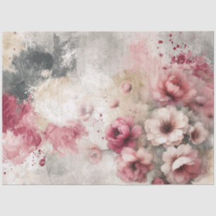Mousseline Papier de papier de tissus Vintage rose