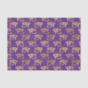 Mousseline Papier de papier de tissus violet et or égyptien O
