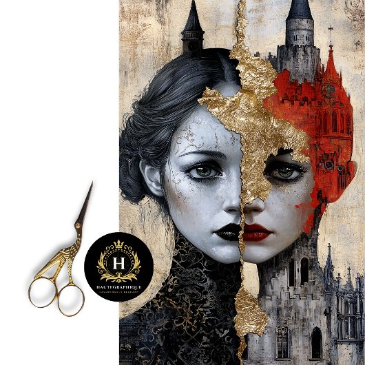 Mousseline Papier de papier Frankenstein Decoupage