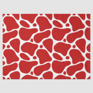 Mousseline Papier de papier papier Motif de girafe rouge et b