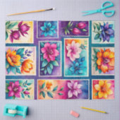 Mousseline Papier de papier papier papier papier de timbre co (Artisanat)