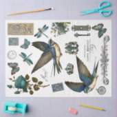 Mousseline Papier de papier testé Blue Swallow (Artisanat)