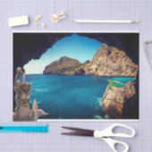 Mousseline Papier de papier testé Sea Cave (Artisanat)