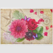 Mousseline Papier de papier tissu de découpage de fleurs éphé (Recto)