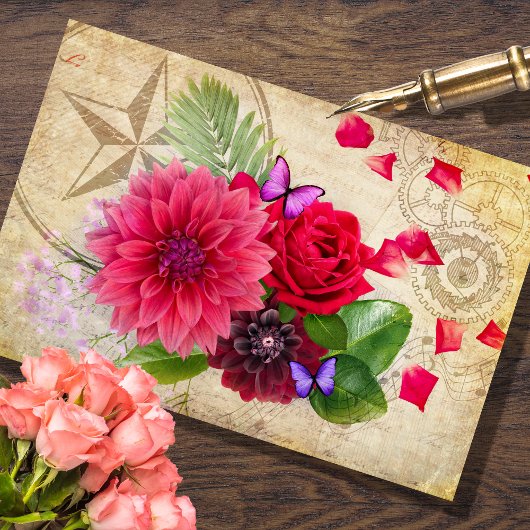 Mousseline Papier de papier tissu de découpage de fleurs éphé