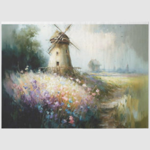 Mousseline Papier de papier tissu de moulin à vent rustique