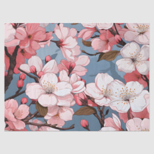 Mousseline Papier de papier tissu en fleurs de cerisier