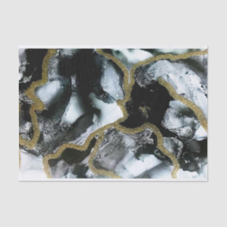 Mousseline Papier de papier tissu noir, blanc et or | Moderne
