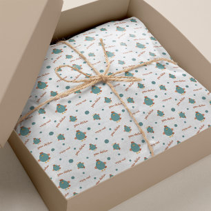 Mousseline Papier de papier tôle turquoise et rouille