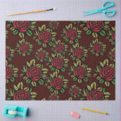 Mousseline papier de rose rouge (Artisanat)