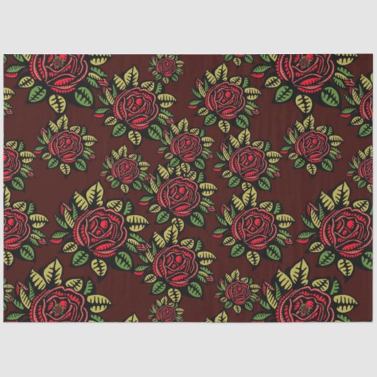 Mousseline papier de rose rouge (Recto)