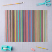 Mousseline papier de tissu à rayures de couleur (Artisanat)