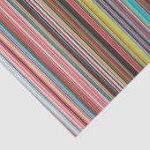 Mousseline papier de tissu à rayures de couleur (Détail)