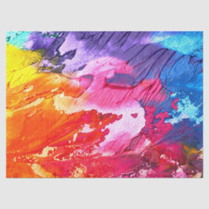 Mousseline papier de tissu abstrait arc-en-ciel