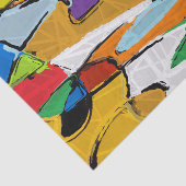 Mousseline Papier de tissu Abstrait jaune (Détail)