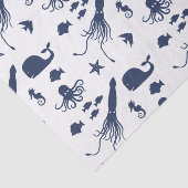 Mousseline Papier de tissu animal d'océan (Détail)