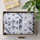 Mousseline Papier de tissu animal d'océan (Cadeau)