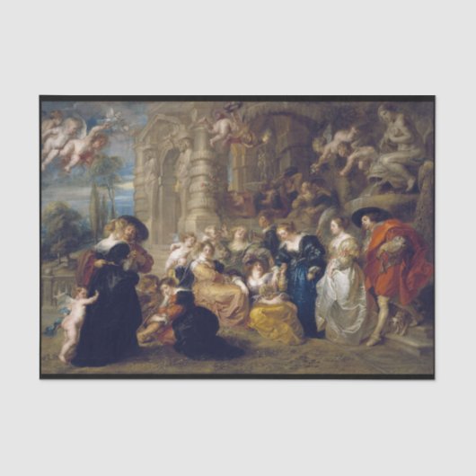 Mousseline papier de tissu baroque art découpage (Recto)