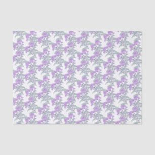 Mousseline Papier de tissu blanc pourpre vert chrysanthème