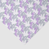 Mousseline Papier de tissu blanc pourpre vert chrysanthème (Détail)