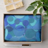 Mousseline papier de tissu bleu confetti (Cadeau)