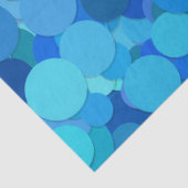 Mousseline papier de tissu bleu confetti (Détail)