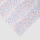 Mousseline Papier de tissu bleu rose Confetti dots (Détail)