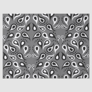 Mousseline papier de tissu cachemire gris