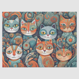 Mousseline papier de tissu calmant chats