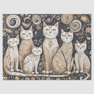 Mousseline papier de tissu calmant chats