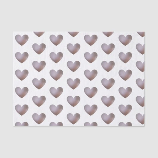 Mousseline Papier de tissu cardiaque perle et pourpre (Recto)