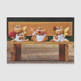 Mousseline papier de tissu cartoon anges