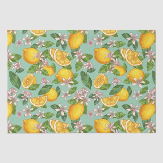 Mousseline Papier de tissu Citrus (Recto)