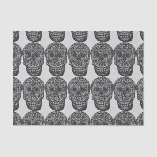 Mousseline papier de tissu crâne (Recto)