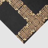 Mousseline papier de tissu croisé céleste or (Détail)