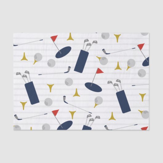 Mousseline Papier de tissu Cute Golf (Recto)