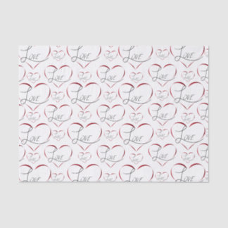 Mousseline Papier de tissu d'amour Valentine