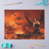 Mousseline papier de tissu d'ange foncé (Artisanat)