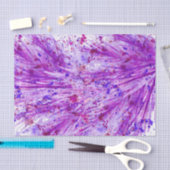 Mousseline Papier de tissu d'aquarelle abstraite violet (Artisanat)