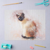 Mousseline papier de tissu de chat siamois (Artisanat)