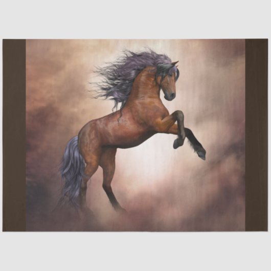 Mousseline papier de tissu de cheval (Recto)