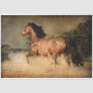 Mousseline papier de tissu de cheval sauvage