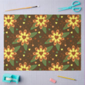 Mousseline papier de tissu de coeurs de fleurs (Artisanat)